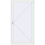 KORSA OPTIMUM REHAU EURO 70 1105x2105 mm RAL 9016 Traffic white two-sided