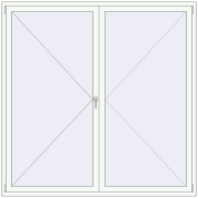 KORSA OPTIMUM REHAU EURO 70 2000x2000 mm RAL 9016 Traffic white two-sided