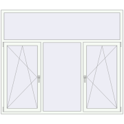 Okna skrzydłowe 2100x1800 mm KORSA OPTIMUM REHAU EURO 70 RAL 9016 Traffic white dwustronny