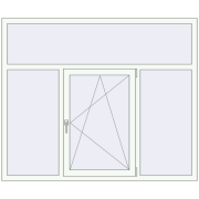 Вікна 1800x1500 мм REHAU Euro 60 RAL 9016 Traffic white з двох сторін
