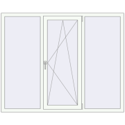 Вікна 1760x1400 мм REHAU Euro 70 RAL 9016 Traffic white з двох сторін