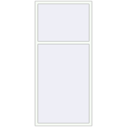 Okna skrzydłowe 1000x2200 mm KORSA OPTIMUM REHAU EURO 70 RAL 9016 Traffic white dwustronny