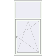 Вікна 900x1800 мм REHAU Euro 60 RAL 9016 Traffic white з двох сторін