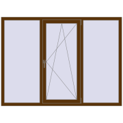 KORSA OPTIMUM REHAU EURO 70 1900x1400 mm WALNUT two-sided
