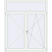 KORSA BRILLANT DESIGN 1500x1800 mm RAL 9016 Traffic white two-sided