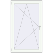 Okna skrzydłowe 1000x1600 mm KORSA OPTIMUM REHAU EURO 70 RAL 9016 Traffic white dwustronny