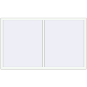Tilt-and-Turn 2000x1200 mm KORSA ALU STANDARD 72 RAL 9016 Traffic white two-sided