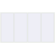 Tilt-and-Turn 4000x2230 mm KORSA BRILLANT DESIGN RAL 9016 Traffic white two-sided
