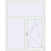 KORSA ENERGY-SAVING REHAU SYNEGO MD 1455x1850 mm ANTHRACITE_GREY_STRUKTURAL external