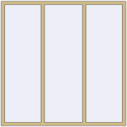 Tilt-and-Turn 1800x1800 mm KORSA ALU STANDARD 72 RAL 1000 Green beige two-sided