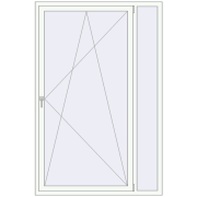KORSA OPTIMUM REHAU EURO 70 1380x2100 mm RAL 9016 Traffic white two-sided