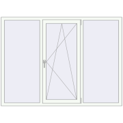 Вікна 1900x1400 мм REHAU Euro 60 RAL 9016 Traffic white з двох сторін