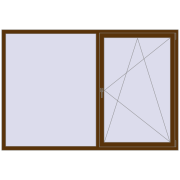 REHAU ENERGY-SAVING SYNEGO MD 2200x1500 mm WALNUT two-sided