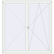 REHAU BRILLANT DESIGN 1950x2080 mm RAL 9016 Traffic white two-sided