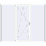 Вікна 2500x2100 мм REHAU Euro 60 RAL 9016 Traffic white з двох сторін
