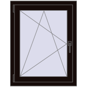 KORSA ENERGY-SAVING REHAU SYNEGO MD 700x900 mm BLACK_BROWN two-sided