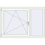 KORSA ENERGY-SAVING REHAU SYNEGO MD 1360x940 mm RAL 9016 Traffic white two-sided