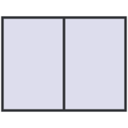 Вікна 2500x1900 мм REHAU SYNEGO MD ANTHRACITE_GREY_STRUKTURAL з двох сторін