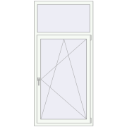 KORSA OPTIMUM REHAU EURO 70 900x1900 mm RAL 9016 Traffic white two-sided