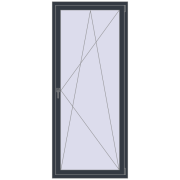 REHAU OPTIMUM EURO-DESIGN 70 909x2100 mm ANTHRACITE_GREY_STRUKTURAL two-sided