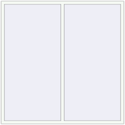 Вікна 2000x2000 мм Altest Pony 375 RAL 9016 Traffic white з двох сторін