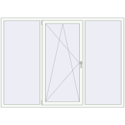 Вікна 2200x1600 мм Altest Pony 375 RAL 9016 Traffic white з двох сторін