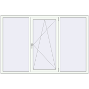 Вікна 2100x1400 мм REHAU Euro 70 RAL 9016 Traffic white з двох сторін