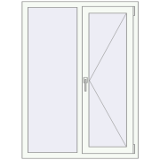 Вікна 1000x1350 мм Altest Pony 375 RAL 9016 Traffic white з двох сторін