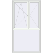 KORSA ENERGY-SAVING REHAU SYNEGO MD 1400x2600 mm RAL 9016 Traffic white two-sided