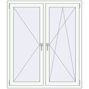 Вікна 1200x1400 мм REHAU Euro 60 RAL 9016 Traffic white з двох сторін