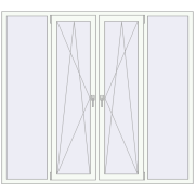 Вікна 2000x1800 мм REHAU Euro 60 RAL 9016 Traffic white з двох сторін