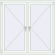 Tilt-and-Turn 1400x1400 mm KORSA BRILLANT DESIGN