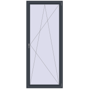 KORSA OPTIMUM REHAU EURO 70 1000x2400 mm ANTHRACITE_GREY_STRUKTURAL two-sided