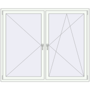 KORSA ENERGY-SAVING REHAU SYNEGO MD 1750x1450 mm RAL 9016 Traffic white two-sided