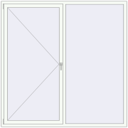 KORSA BRILLANT DESIGN 2000x2000 mm RAL 9016 Traffic white two-sided