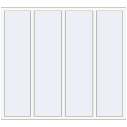 Вікна 2000x1800 мм REHAU Brillant-Design RAL 9016 Traffic white з двох сторін