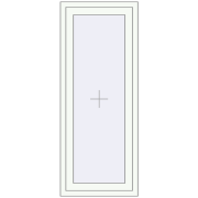 Okna skrzydłowe 600x1500 mm KORSA BRILLANT DESIGN RAL 9016 Traffic white dwustronny