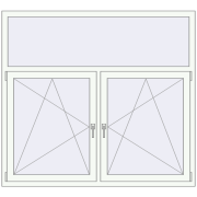 Okna skrzydłowe 1650x1500 mm KORSA OPTIMUM REHAU EURO 70 RAL 9016 Traffic white dwustronny