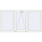 REHAU OPTIMUM EURO-DESIGN 70 1700x900 mm RAL 9016 Traffic white two-sided