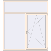 Kipp und Drehfenster 1800x2000 mm REHAU EURO70