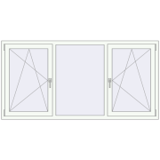 KORSA OPTIMUM REHAU EURO 70 2000x1000 mm RAL 9016 Traffic white two-sided