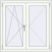Tilt-and-Turn 1000x1000 mm KORSA ENERGY-SAVING REHAU SYNEGO MD