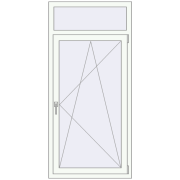 Okna skrzydłowe 800x1700 mm KORSA BRILLANT DESIGN RAL 9016 Traffic white dwustronny