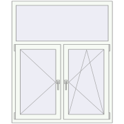 Okna skrzydłowe 1200x1450 mm KORSA OPTIMUM REHAU EURO 70 RAL 9016 Traffic white dwustronny