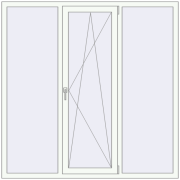 Вікна 1710x1710 мм Altest Pony 375 RAL 9016 Traffic white з двох сторін