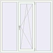 Вікна 1500x1500 мм REHAU SYNEGO MD RAL 9016 Traffic white з двох сторін