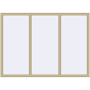 Tilt-and-Turn 2170x1570 mm KORSA ALU STANDARD 72 RAL 1000 Green beige two-sided