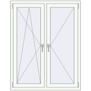KORSA OPTIMUM REHAU EURO 70 1100x1400 mm RAL 9016 Traffic white two-sided
