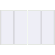 Okna skrzydłowe 3850x2500 mm KORSA ALU STANDARD 72 RAL 9016 Traffic white dwustronny