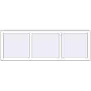Okna skrzydłowe 1800x600 mm KORSA BRILLANT DESIGN RAL 9016 Traffic white dwustronny